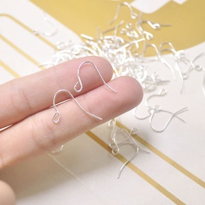 50,100,150,200pcs Gunmetal Earring Hooks, Earwires Fish Hook