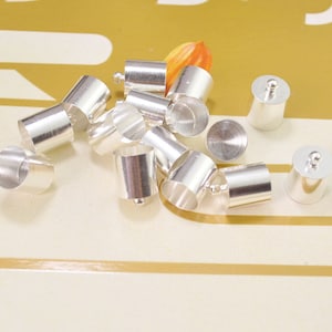 20pcs Silver End caps,metal end Cap connectors,Tassel cap,Leather Cord Ends ,Pendant bead cap,Jewelry making caps 10.5x10mm