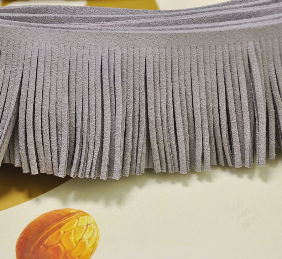 1 Yard Leather Fringe Trim48mm Width Faux Suede Fringe Trim Etsy