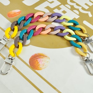 1Pcs/2Pcs Chain shoe charms,Colorfuls Shoe Charms,Shoe Charm Matte Chain for Shoe,Acrylic link chain,Shoe Decoration,18.5cm Length