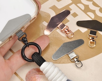 Stainless Steel Phone Lanyard Connector Patch,Universal Phone Tether Tab,Charm Hanger Tab,Phone Chain Hanger,Phone Card,Phone Charm Ring
