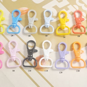 8Pcs/20Pcs/50Pcs Mixed Color Lobster Swivel Clasp,Plastic Snap Hook, Swivel Clasp Hook, Lobster Hook，Choose the color you want --  22x41mm