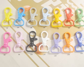 8Pcs/20Pcs/50Pcs Mixed Color Lobster Swivel Clasp,Plastic Snap Hook, Swivel Clasp Hook, Lobster Hook，Choose the color you want --  22x41mm