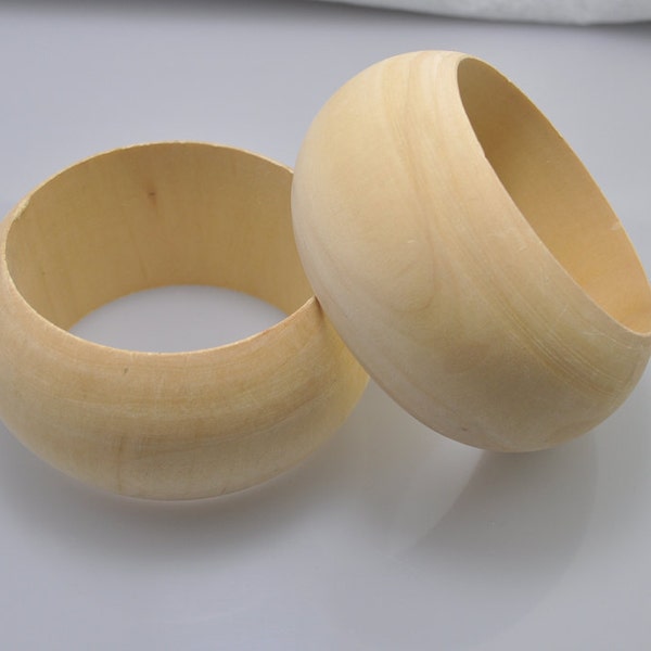 5pcs 65mm Bracelet rond Bangle, 38mm large taille bracelet en bois, inachevé Bracelet en bois naturel, bracelet en bois, bracelet en bois, bracelet en bois brut