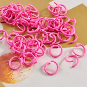 Pink Jump Ring, 50 - 500Pieces Iron Jump Rings,10mm Diameter,Jump Rings Findings