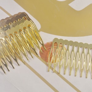 30Pcs 10 teeth Gold Metal Comb,Gold Plated Hair Combs,Wedding Bridal Comb,Hair Clip Accessories,Nickel Free,Lead Free