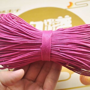 1.5mm Roseo Waxed Cotton Cord, 130 Meters, Necklace Cord, Bracelet Cord,Waxed Cord, Beading / Craft and Jewelry Supplies -- VC146