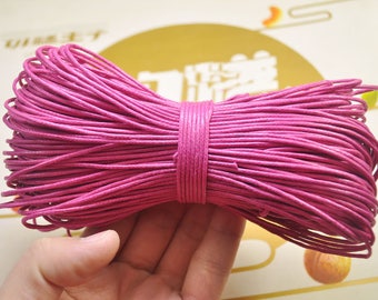 1.5mm Roseo Waxed Cotton Cord, 130 Meters, Necklace Cord, Bracelet Cord,Waxed Cord, Beading / Craft and Jewelry Supplies -- VC146