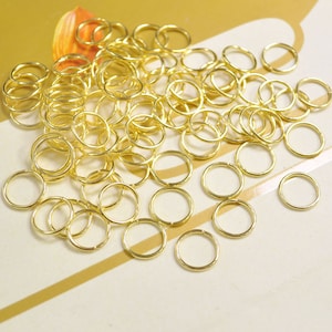 Jump ring,Open Jump rings,200Pcs Gold Plated Jump Rings-10mm