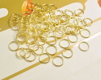 Jump ring,Open Jump rings,200Pcs Gold Plated Jump Rings-10mm