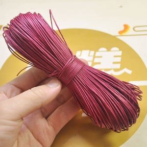 Waxed Cord ,65 meters Claret-red cords,1mm Waxed Cotton Cord String, Bracelet Cord, Necklace Cord, Macrame Cord -- VC163