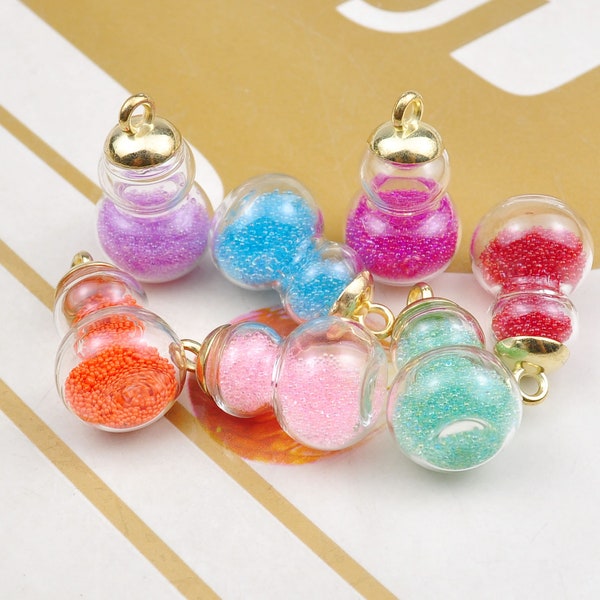 20Pcs Glass gourds Beads,Glass gourds Pendant,Gourds Charm,27x16mm