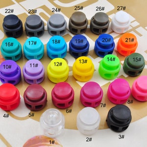 20Pcs Toggle Cord Locks Button Cord，Double Hole Toggle Cord Lock,Elastic cord locks, for Drawstring Clothing Shoelaces Backpack Lanyard DIY