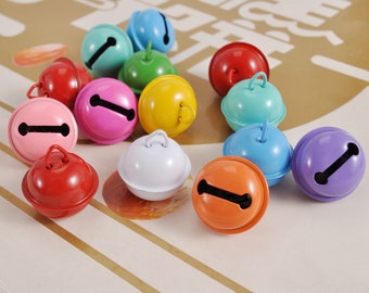 10-50 Stück bunte Katzenglöckchen, runde Glocke, Katzenhalsbandglöckchen, Haustierhalsbandglöckchen, Hundeglöckchen, Haustierzubehör, 22 mm