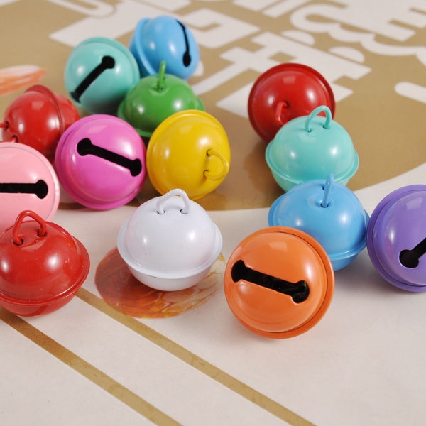 10-50Pcs Colorful Cat Bells ,Round Jingle Bell,Cat Collar Bells,Pet Collar Bells,Dog Bell,Pet Accessories,22mm