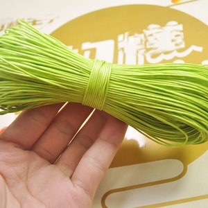 Waxed Cord ,65 meters lime green cords,1mm Waxed Cotton Cord String, Bracelet Cord, Necklace Cord, Macrame Cord -- VC231