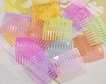 11teeth Colorfull Plastic Hair Combs,20Pcs Plastic Hair Combs for Fascinators and Millinery