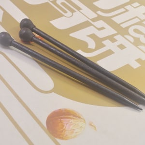 8 pieces of  Black Coffee Wooden Hair Stick,Wooden Hair Pin,Wooden Hair Stick with Ball End,unfinished,Hair Accessories -- 5.3&quot; long