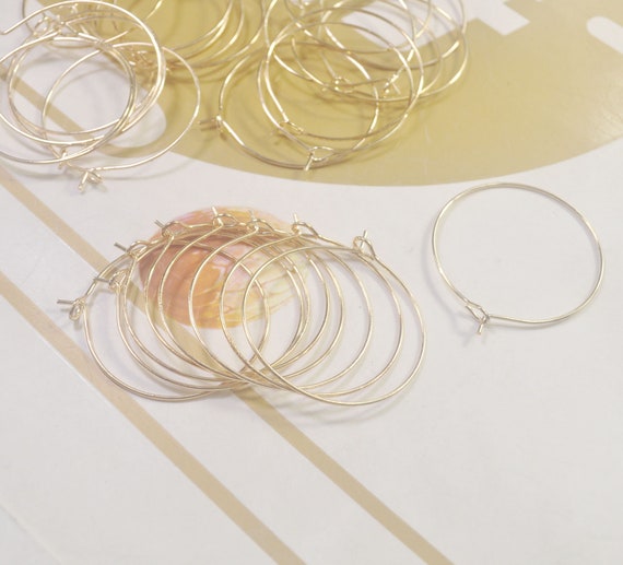 Orecchini A Cerchio Placcati Oro - Diametro 30mm, Larghezza 2mm, Chiusura A Cerniera - Eleganti E Intramontabili Per Donna
