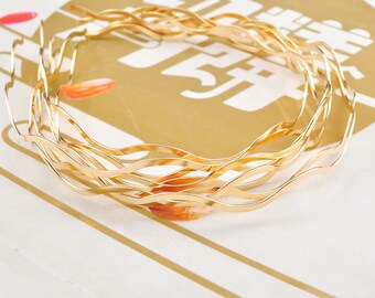 10pieces KC Gold blank hair headband metal headband waved headband