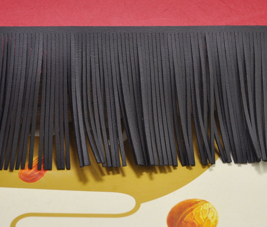 1 yard Silver Leather Fringe Trim78mm Width Faux Suede Fringe Etsy