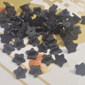 Pack of 10,20, 40, 60, 80, or 100Pcs,Black Star Rubber Clutches Backings Backs Clasp,Rubber Pin Back  for Enamel Lapel Pin