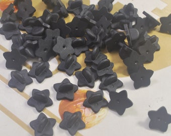 Pack of 10,20, 40, 60, 80, or 100Pcs,Black Star Rubber Clutches Backings Backs Clasp,Rubber Pin Back  for Enamel Lapel Pin