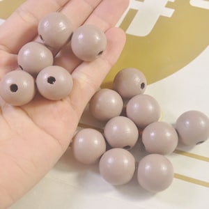 50Pcs Mocha Wooden Beads,20mm Round Wood beads,DIY Necklace Bracelet Jewelry Making,wood craft,Make jewellery for selling