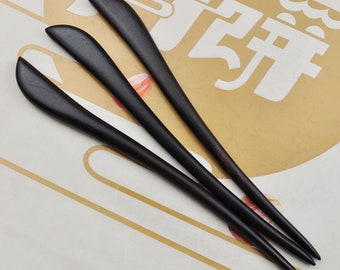 1/2/3/4/5Pcs  Black Wooden Hair Stick,7" Ebony Wood Hair Stick，High Quality Shawl Pin Fork Hair Stick,Wood Hair Stick Pin,Hair pins