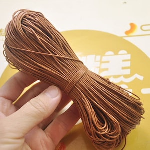 Waxed Cord ,65 meters Brown cords,1mm Waxed Cotton Cord String, Bracelet Cord, Necklace Cord, Macrame Cord -- VC290B