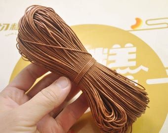 Waxed Cord ,65 meters Brown cords,1mm Waxed Cotton Cord String, Bracelet Cord, Necklace Cord, Macrame Cord -- VC290B