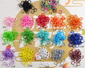16 Farben, Mixed Color Jump Ring, 25g (ca. 100Stück) Eisen Sprünge Ringe,10mm Durchmesser,Sprünge Ringe