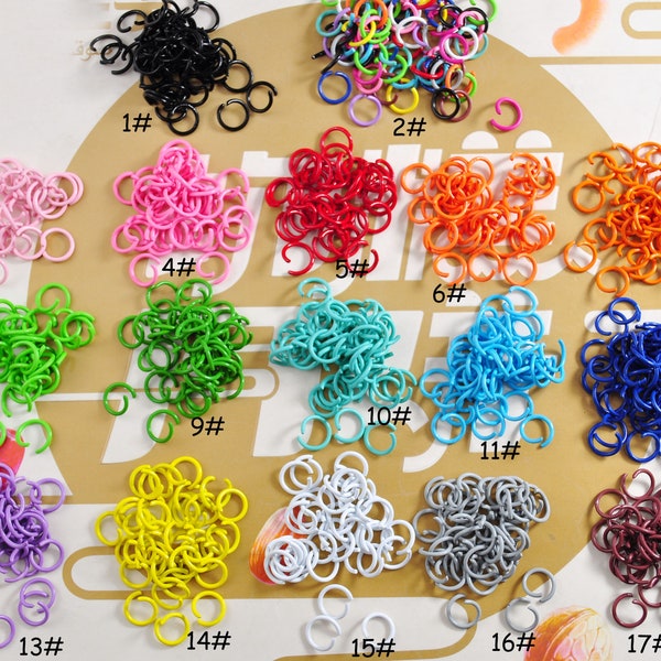 16 Colors,Mixed Color Jump Ring, 25g(about 100Pieces) Iron Jump Rings,10mm Diameter,Jump Rings Findings