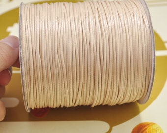 Wholesale 10Yds 1.5mm Wax Cords String Rope, beige Waxed Polyester Thread,Jewelry Beading String, For Bracelet & Necklace Making