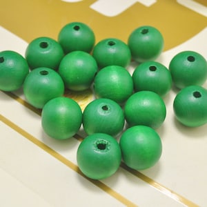 50pcs Green Round Wood Beads,20mm round wooden bead,necklace bead.bracelet bead, wood craft,space wood beads，wholesale beads