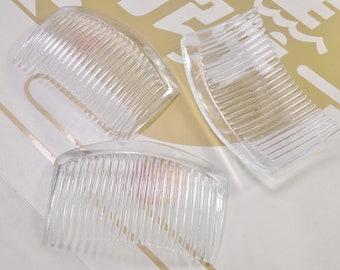 23teeth Plastic Hair Combs Clear,10Pcs Large Plastic Hair Combs for Fascinators and Millinery