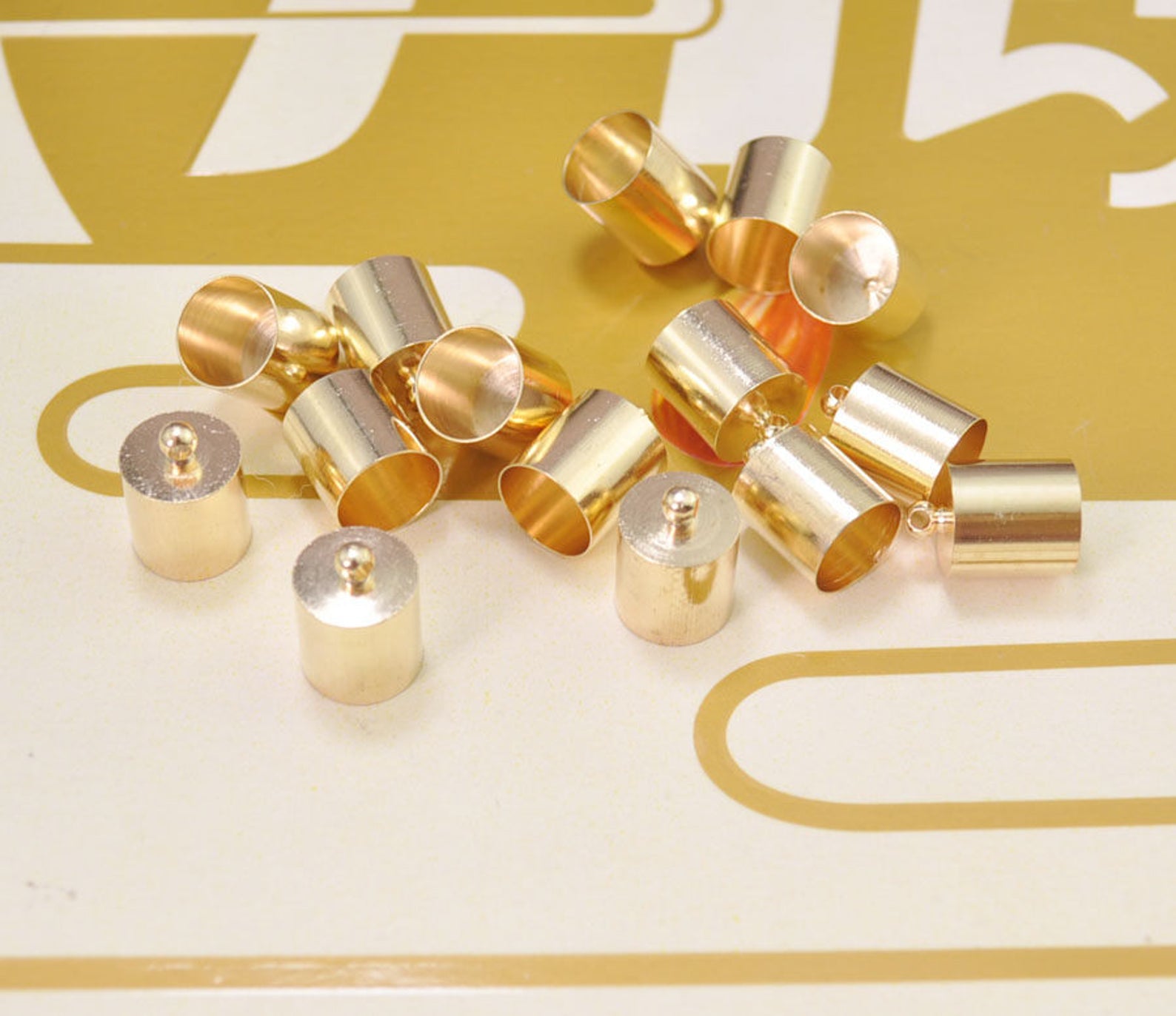 20pcs KC Gold End Capsmetal End Cap Connectorstassel Etsy