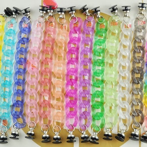 18CM Length Chain shoe charms,12 Colors Shoe Charm,Shoe Charm Matte Chain for Shose,Acrylic link chain,Shoe Decoration,Choose Chain Color
