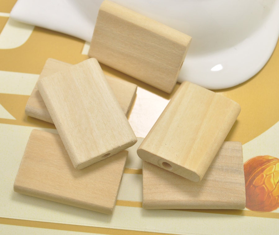 Aazon.co: Geoetric Wooden Beads 50Pcs Unpainted Faceted Geoetric...