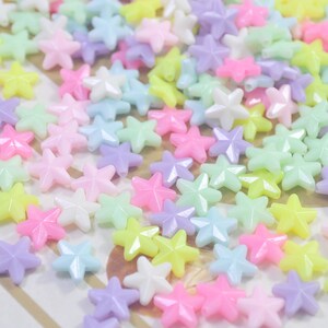 Star Beads,Star Bead Charm, Acrylic or Resin Beads,Mixed Color beads,Pastel Star Beads,150 pcs set,11mm