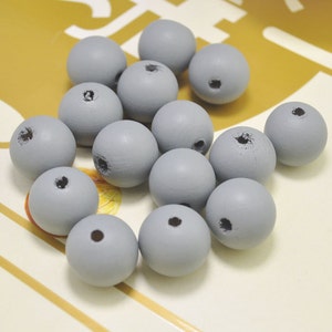 50pcs Grey Round Wood Beads,20mm round wooden bead,necklace bead.bracelet bead, wood craft,space wood beads，wholesale beads