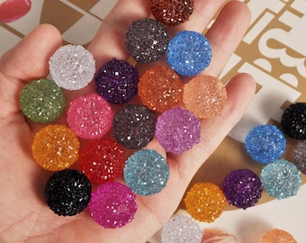 5/10/20 cuentas de diamantes mixtos, cuentas de diamantes de imitación acrílicos, cuentas de chicle gruesas, cuentas de 20 mm, cuentas de chicle, cuentas gruesas, suministros para abalorios