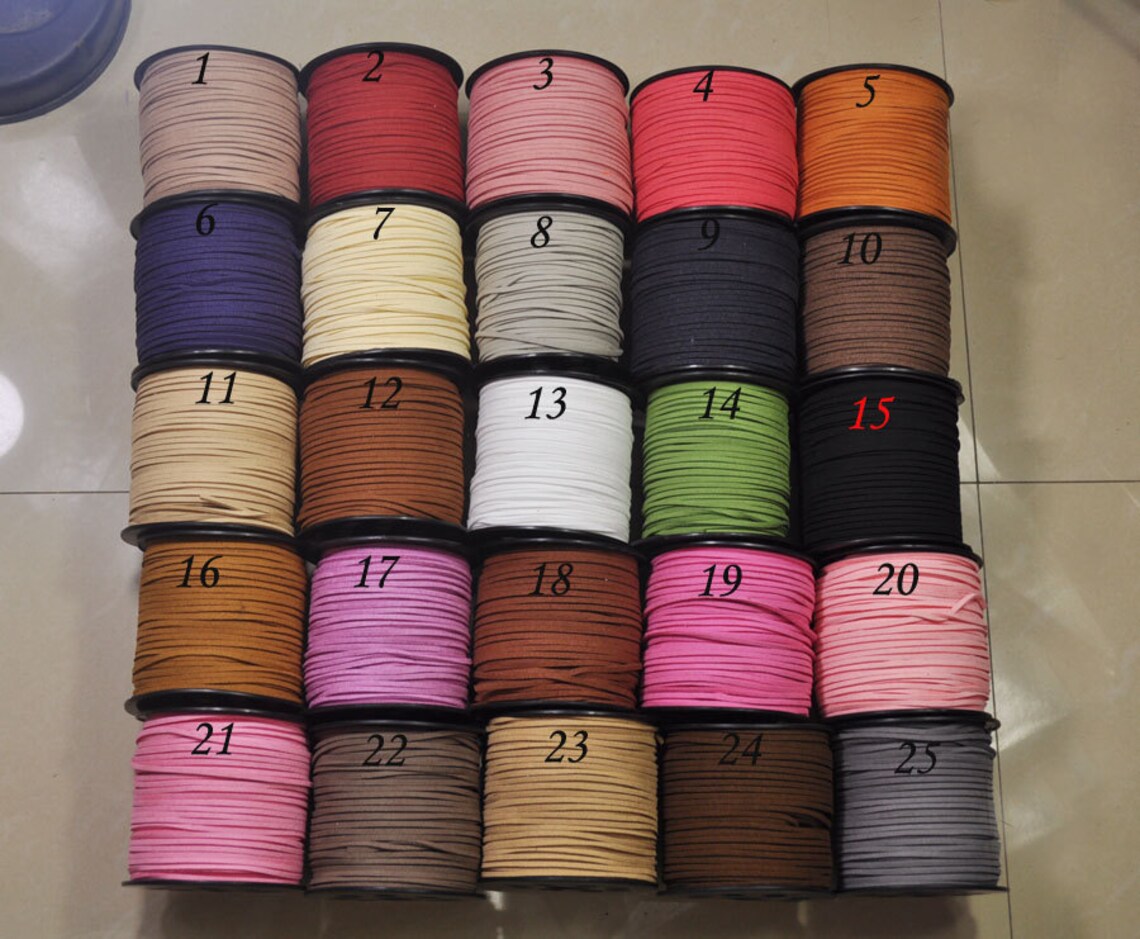 2.5mm Flat Faux Suede Leather Cord,diy Leather String Cord Supplies ...
