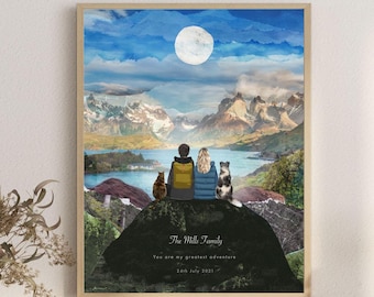 Impresión personalizada de PATAGONIA, regalo de boda, impresión personalizada, impresión de boda de viaje, compromiso personalizado, impresión familiar, recuerdo de viaje