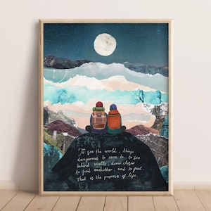 Stampa coppie La vita segreta di Walter Mitty, Citazione sullo scopo della vita, Stampa coppie di avventure, Stampa escursioni, Stampa regalo di nozze,