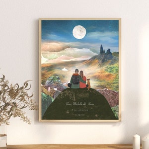Impresión personalizada de SKYE, regalo de la isla de Skye, regalo de bodas, impresión personalizada para parejas, impresión de aniversario, compromiso, impresión familiar, 11 x 14 "/ 16 x 20"
