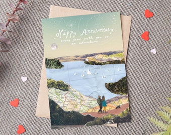 Anniversary Card, Outdoors Anniversary Card, Scenic anniversary card, anniversary, Adventure anniversary card. A6 Size | 105 x 148.5 mm.