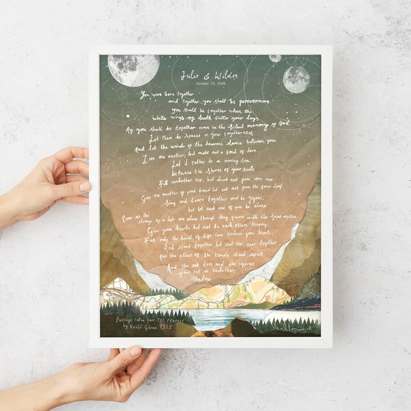 On Marriage Print by Kahil Gibran | The River Cannot Go Back | Wedding Gift | Valentines Print | Custom Wedding gift | The Prophet