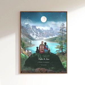 Personalised BANFF print, Canadian Rockies, Wedding gift, Couples custom print, Anniversary print, National Park Print, 11x14 & 20x16&quot;