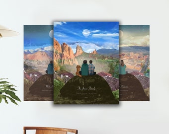 Personalised COLORADO SPRINGS print, Wedding gift, Pikes Peak, Couples custom print, Garden of the Gods, National Park Print